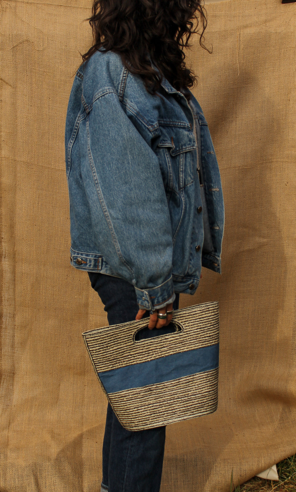 CaÑa Flecha Salvaged Demin Handbang